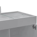 Escrivaninha Mesa Escritório Penteadeira de Canto 136x136cm com Espelho 1 Porta Star Branco